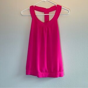 Naked Zebra Hot Pink Racerback Y2K Style Tank Top Size Medium